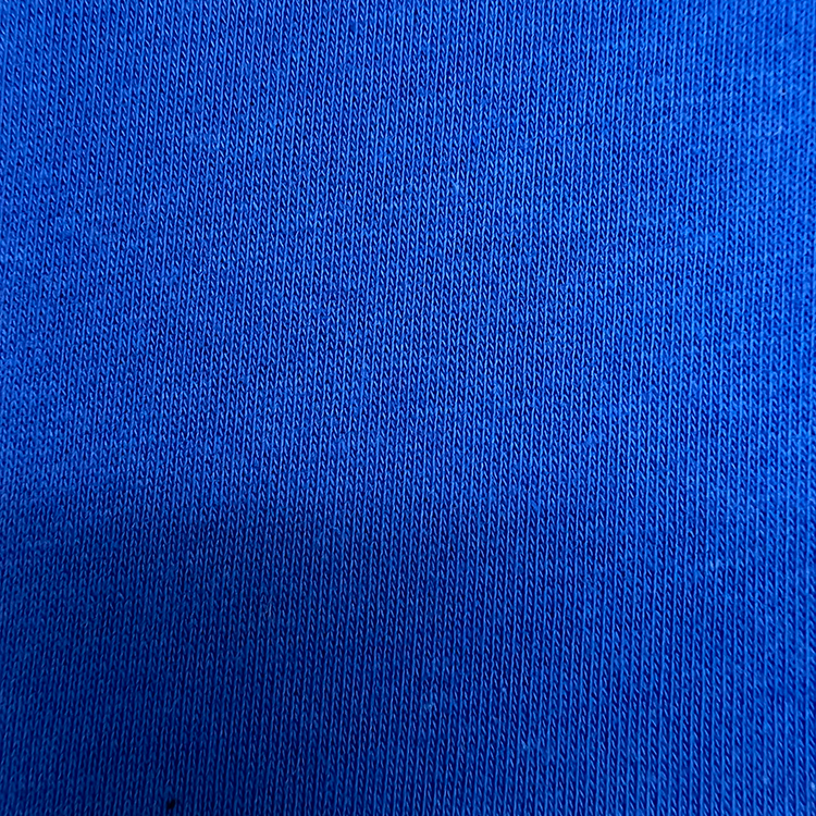 Royal Blue Polyester-Cotton Fleece Fabric untuk kaus, hoodies, dan pakaian kasual