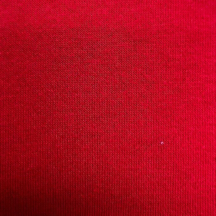 Scarlet Red Stretch Fine Fine Fleece Fleece Knit Kain